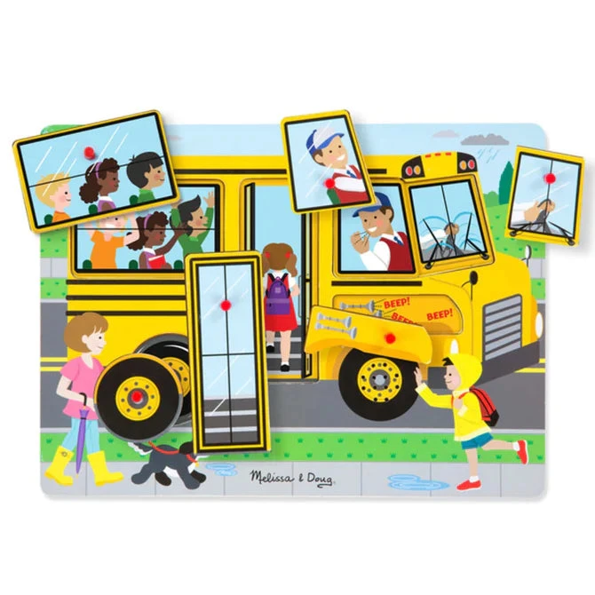 Melissa & Doug The Wheels On The Bus Sound Puzzle 3 Melissa & Doug The Wheels On The Bus Sound Puzzle