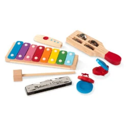 Melissa & Doug Band-in-a-Box - Hum! Jangle! Shake! -Children Toy Model Band in a Box Hum Jangle Shake 001318 1 Pieces Out 1100x.progressive b004eaf8 f070 4eb3 bd53 832994186608