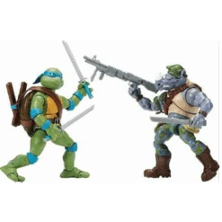 Teenage Mutant Ninja Turtles Classic Leonardo Vs. Rocksteady Action Figure 2-Pack