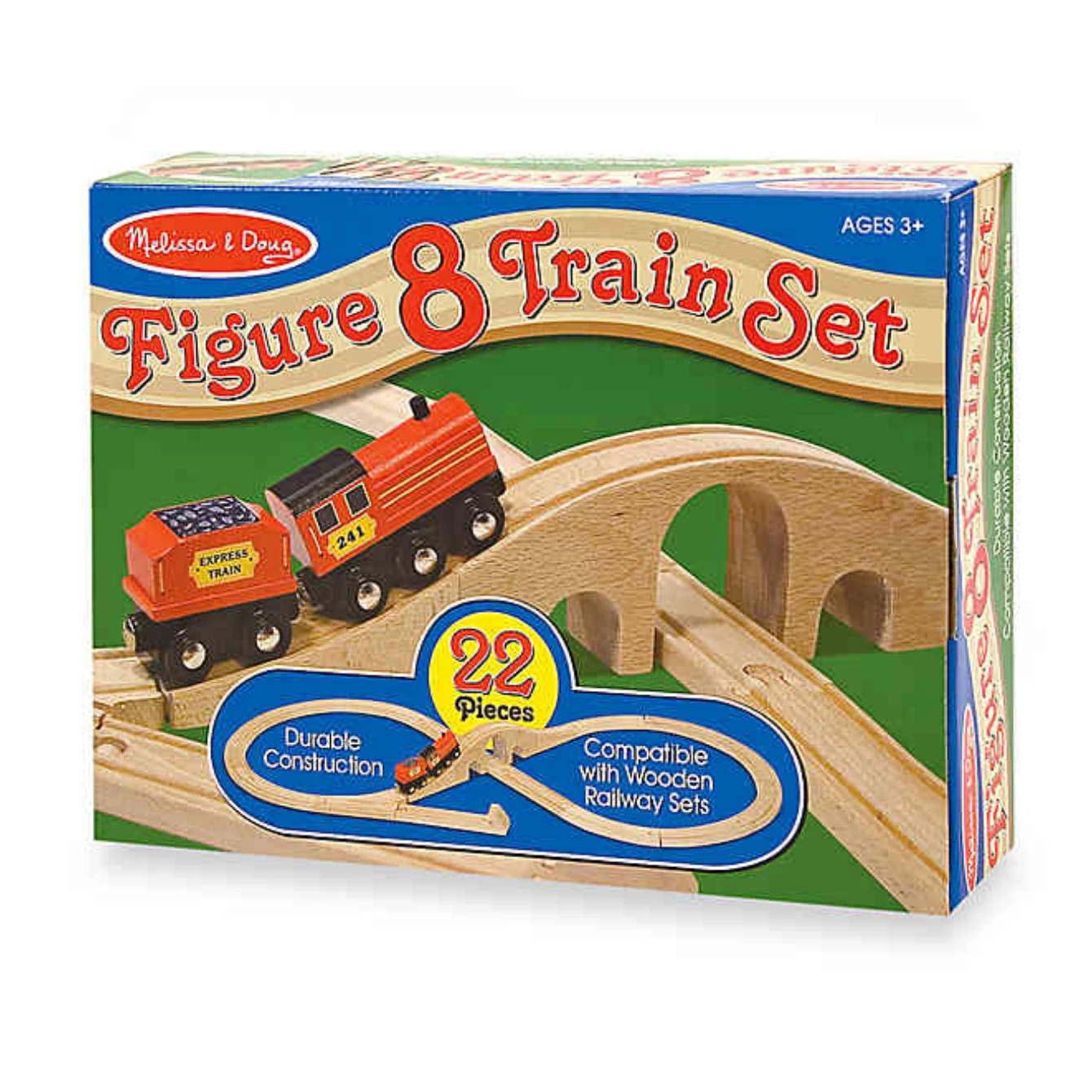 Melissa & Doug Melissa And Doug Wooden Train Set 3 Melissa & Doug Melissa And Doug Wooden Train Set