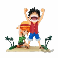 Bandai Monkey.D.Luffy And Nami "One Piece", Banpresto World Collectable Figure Log Stories