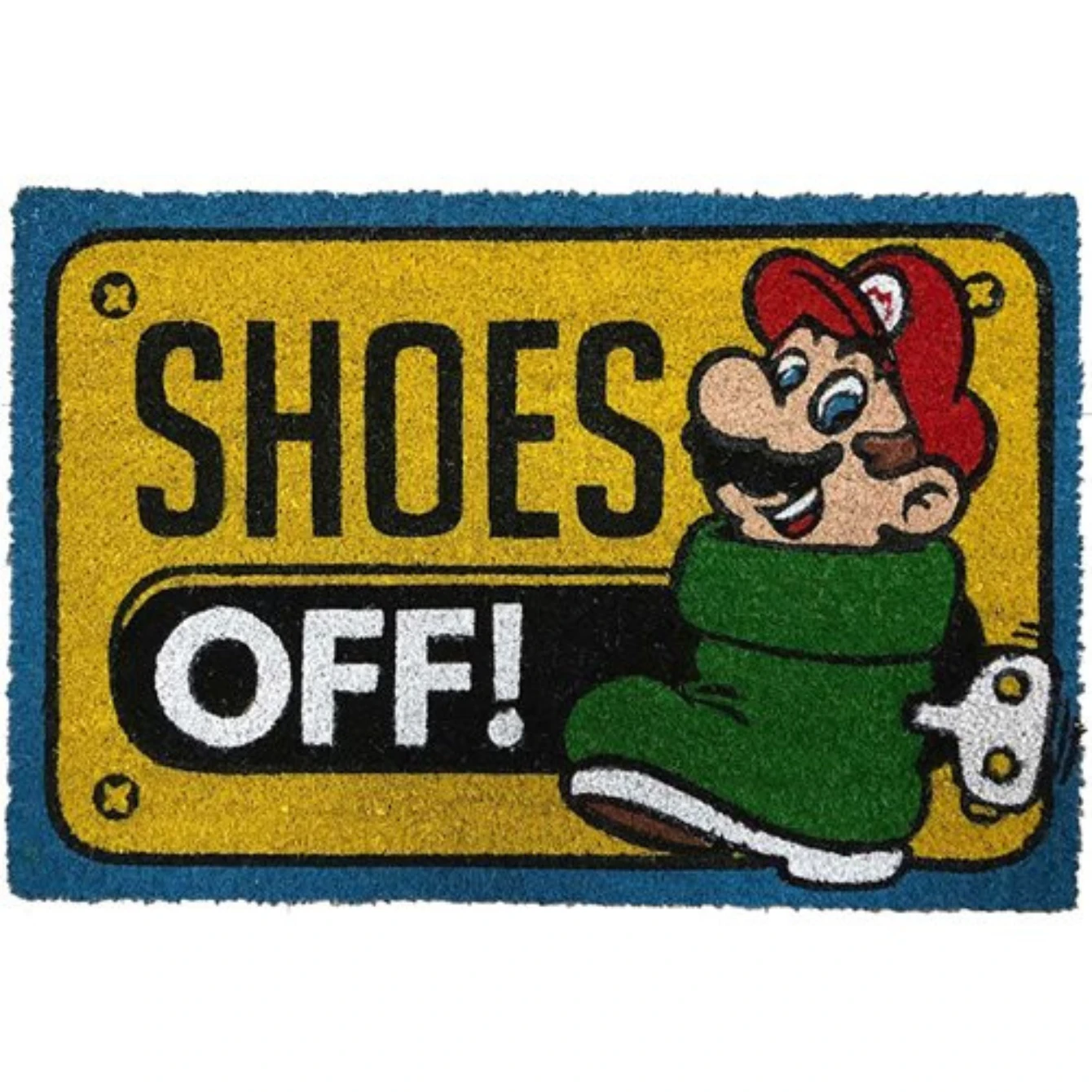 Super Mario Shoes Off Coir Doormat 3 Super Mario Shoes Off Coir Doormat