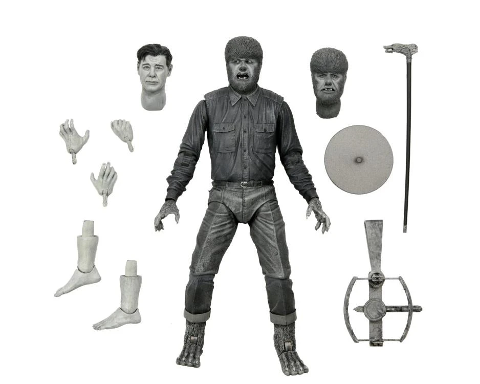 NECA Universal Monsters Ultimate The Wolf Man (Black & White) Figure 21 NECA Universal Monsters Ultimate The Wolf Man (Black & White) Figure - Image 19