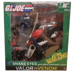 G.I. Joe Valor And Venom: Snake Eyes With Ninja Lightning Cycle
