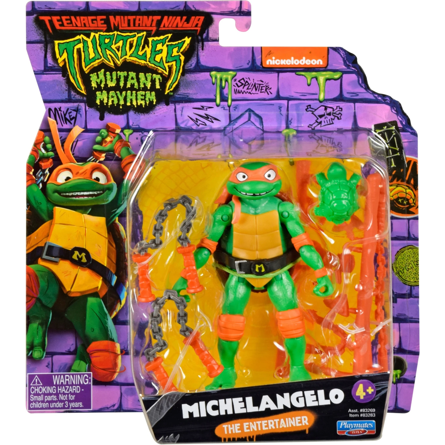 Teenage Mutant Ninja Turtles: Mutant Mayhem: Michelangelo: Action Figure 3 Teenage Mutant Ninja Turtles: Mutant Mayhem: Michelangelo: Action Figure