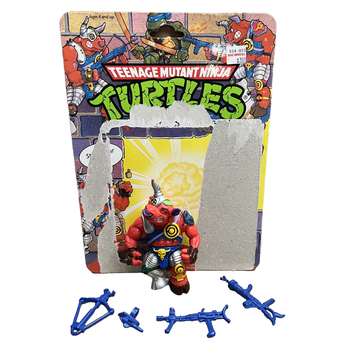 TMNT 1991 Groundchuck Action Figure Teenage Mutant Ninja Turtles Playmates 3 TMNT 1991 Groundchuck Action Figure Teenage Mutant Ninja Turtles Playmates